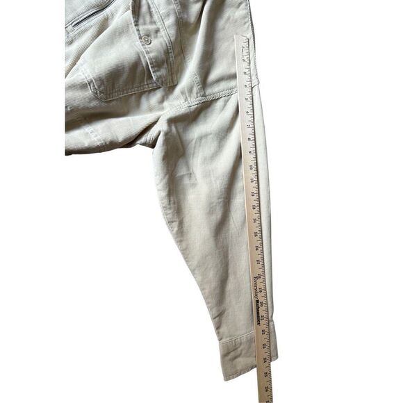 Aerie Corduroy Quarter Zip Jacket Shacket size L Cream - Picture 7 of 15